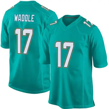 Nike Jaylen Waddle Youth Game Miami Dolphins Aqua Team Color Jersey