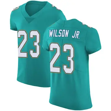 Nike Jeff Wilson Jr. Men's Elite Miami Dolphins Green Aqua Team Color Vapor Untouchable Jersey