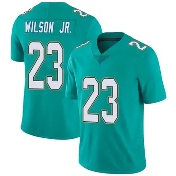 Nike Jeff Wilson Jr. Men's Limited Miami Dolphins Aqua Team Color Vapor Untouchable Jersey