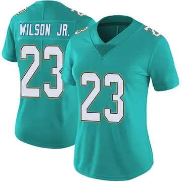Nike Jeff Wilson Jr. Women's Limited Miami Dolphins Aqua Team Color Vapor Untouchable Jersey