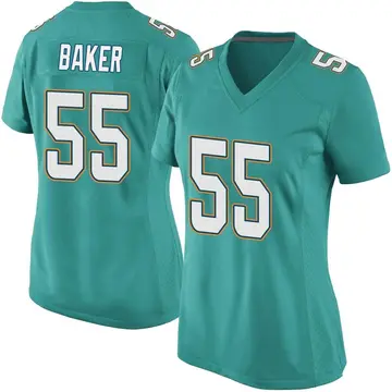 Nike Jerome Baker Women's Game Miami Dolphins Aqua Team Color Jersey
