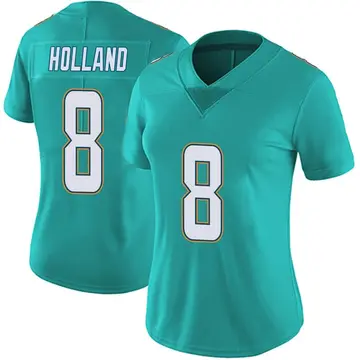 Nike Jevon Holland Women's Limited Miami Dolphins Aqua Team Color Vapor Untouchable Jersey