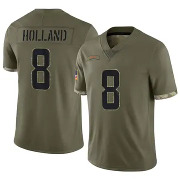 Nike Jevon Holland Youth Limited Miami Dolphins Olive 2022 Salute To Service Jersey