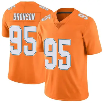Nike Josiah Bronson Men's Limited Miami Dolphins Orange Color Rush Jersey
