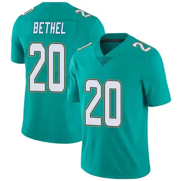 Nike Justin Bethel Youth Limited Miami Dolphins Aqua Team Color Vapor Untouchable Jersey