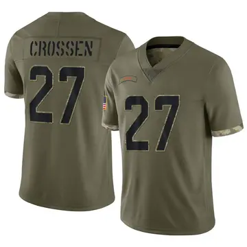 Nike Keion Crossen Men's Limited Miami Dolphins Olive 2022 Salute To Service Jersey