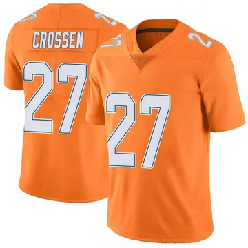 Nike Keion Crossen Men's Limited Miami Dolphins Orange Color Rush Jersey