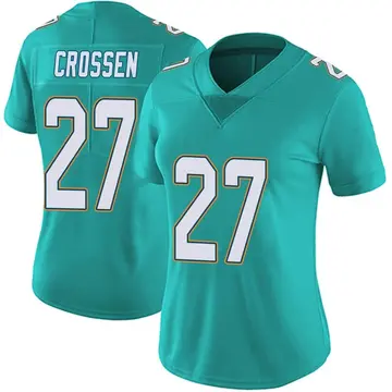 Nike Keion Crossen Women's Limited Miami Dolphins Aqua Team Color Vapor Untouchable Jersey