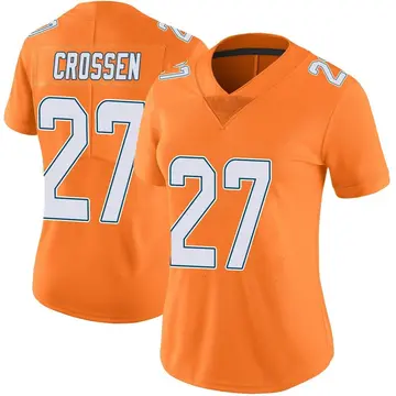 Nike Keion Crossen Women's Limited Miami Dolphins Orange Color Rush Jersey