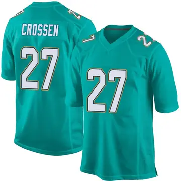 Nike Keion Crossen Youth Game Miami Dolphins Aqua Team Color Jersey