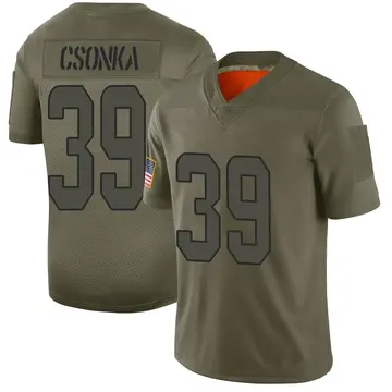 Nike Larry Csonka Men's Limited Miami Dolphins Camo 2019 Salute to Service Jersey