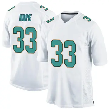 Nike Larry Hope Men's Game Miami Dolphins White Jersey