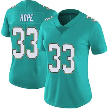 Nike Larry Hope Women's Limited Miami Dolphins Aqua Team Color Vapor Untouchable Jersey