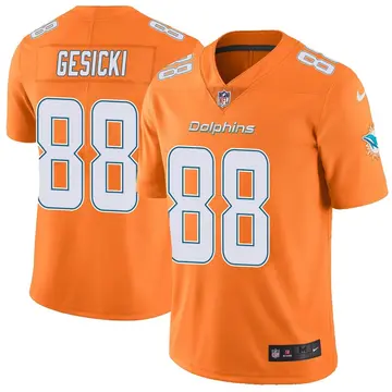 Nike Mike Gesicki Youth Limited Miami Dolphins Orange Color Rush Jersey