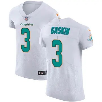 Nike Myles Gaskin Men's Elite Miami Dolphins White Vapor Untouchable Jersey
