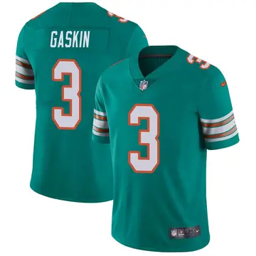 Nike Myles Gaskin Men's Limited Miami Dolphins Aqua Alternate Vapor Untouchable Jersey
