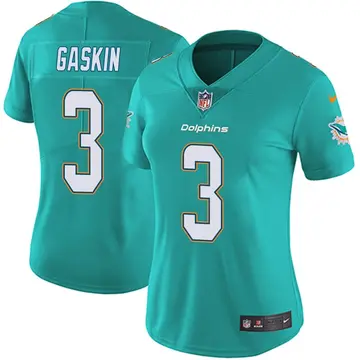 Nike Myles Gaskin Women's Limited Miami Dolphins Aqua Team Color Vapor Untouchable Jersey