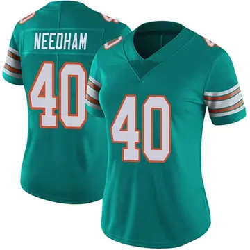Nike Nik Needham Women's Limited Miami Dolphins Aqua Alternate Vapor Untouchable Jersey