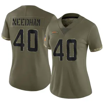 Nike Nik Needham Women's Limited Miami Dolphins Olive 2022 Salute To Service Jersey