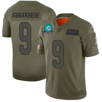 Nike Noah Igbinoghene Men's Limited Miami Dolphins Camo 2019 Salute to Service Jersey