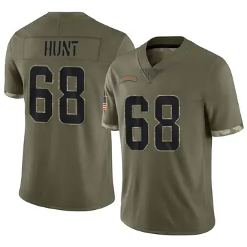 Nike Robert Hunt Men's Limited Miami Dolphins Olive 2022 Salute To Service Jersey