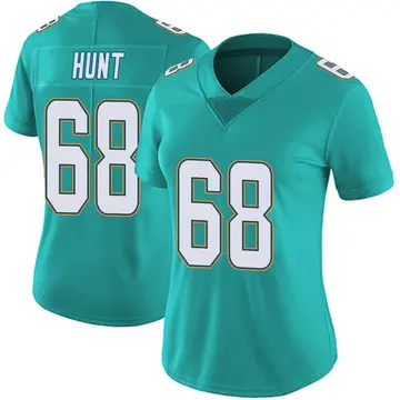 Nike Robert Hunt Women's Limited Miami Dolphins Aqua Team Color Vapor Untouchable Jersey