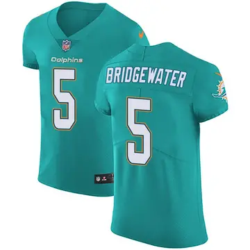 Nike Teddy Bridgewater Men's Elite Miami Dolphins Green Aqua Team Color Vapor Untouchable Jersey