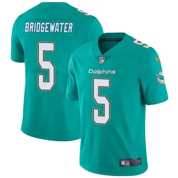 Nike Teddy Bridgewater Men's Limited Miami Dolphins Aqua Team Color Vapor Untouchable Jersey