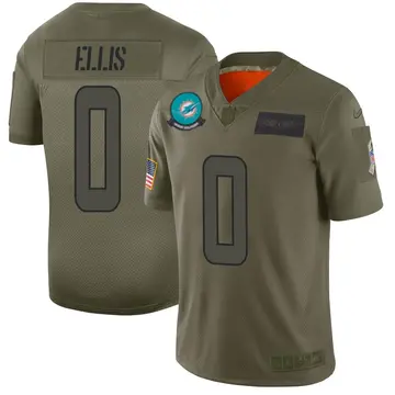Nike Tino Ellis Men's Limited Miami Dolphins Camo 2019 Salute to Service Jersey