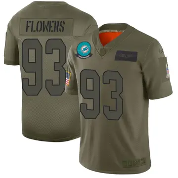 Nike Trey Flowers Youth Limited Miami Dolphins Camo 2019 Salute to Service Jersey