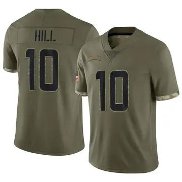 Nike Tyreek Hill Youth Limited Miami Dolphins Olive 2022 Salute To Service Jersey